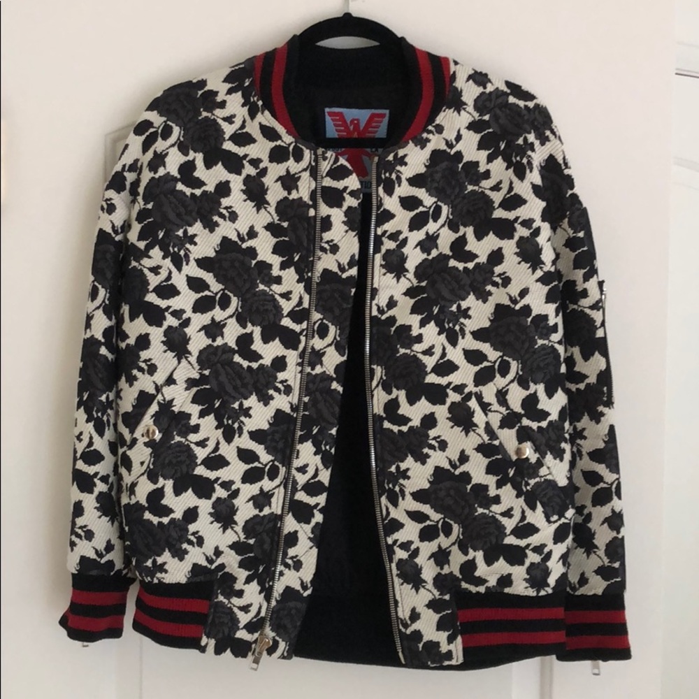 Adaptation Rose Jacquard Bomber Jacket (XS)